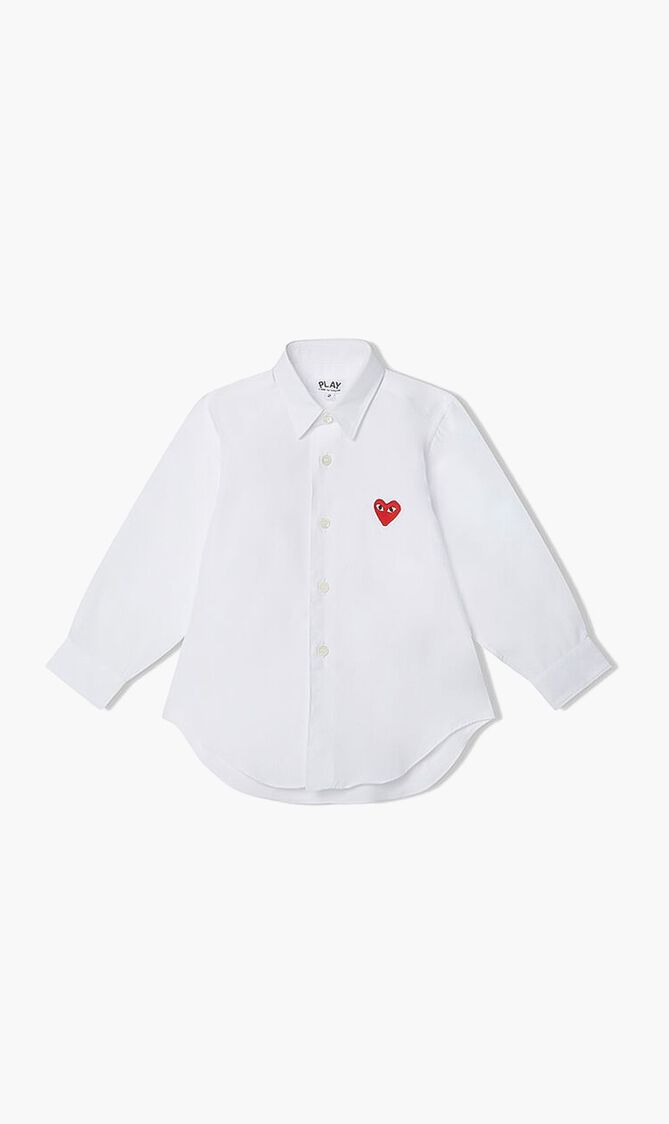 Heart-detail Button-up Shirt