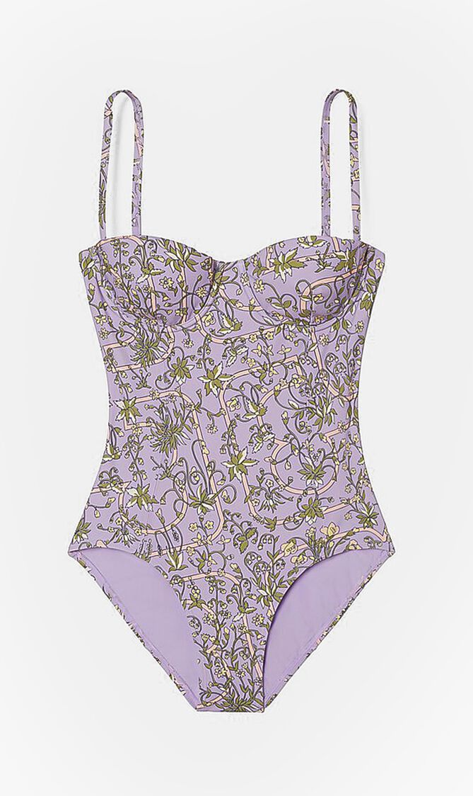 Printed Underwire Bikini One-Piece