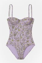 Printed Underwire Bikini One-Piece