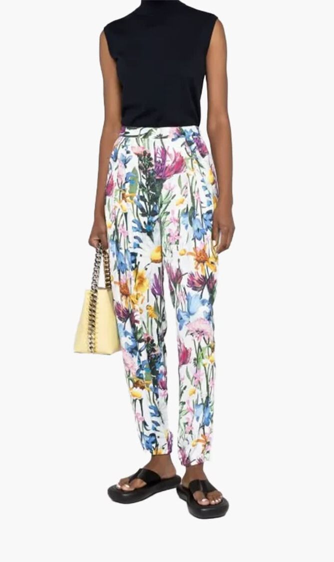 Floral Print Tappered Trousers