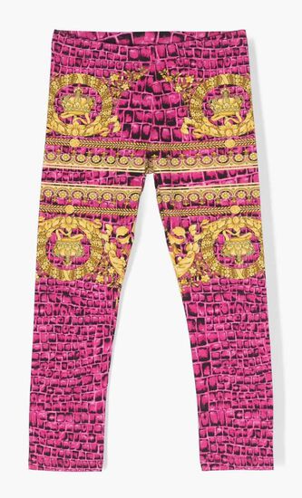 Barocco Print Jersey Leggings