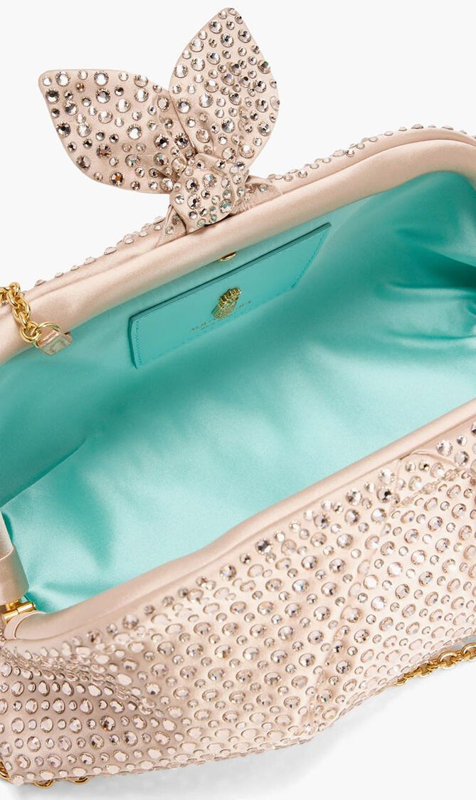 ALL OVER CRYSTAL VERY BOW TIE CLUTCH