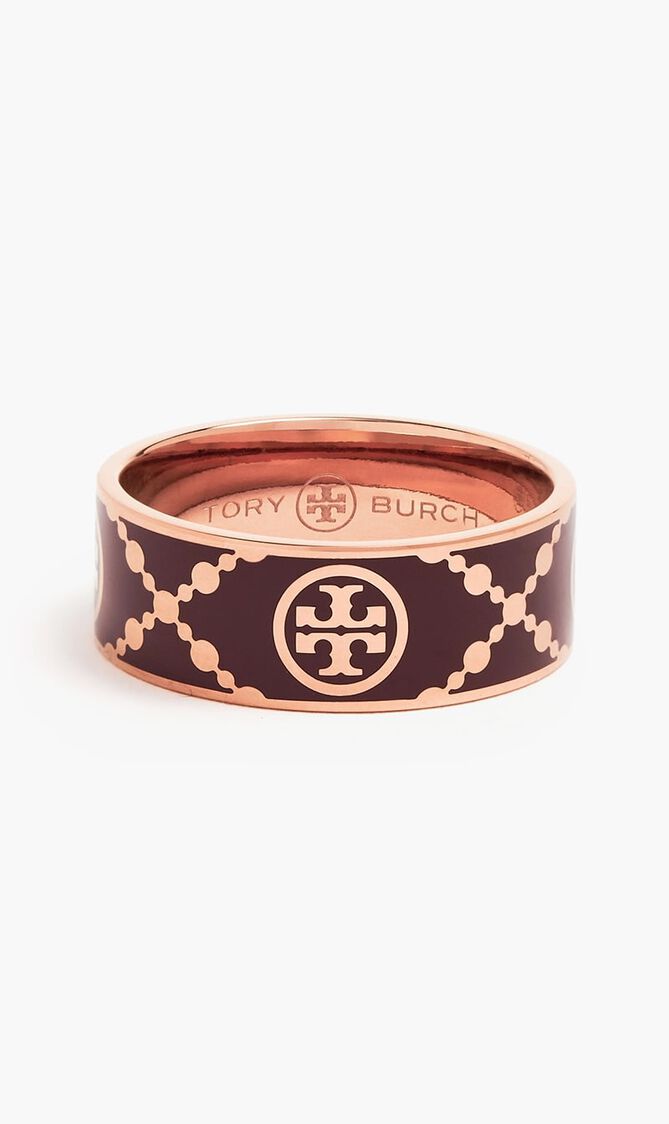 T Monogram Enamel Ring
