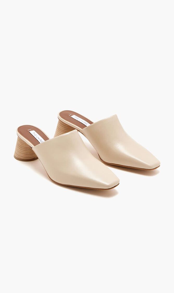 HEELED MULE CRACKLED LEATHER