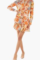 Floral Ruffled Mini Skirt