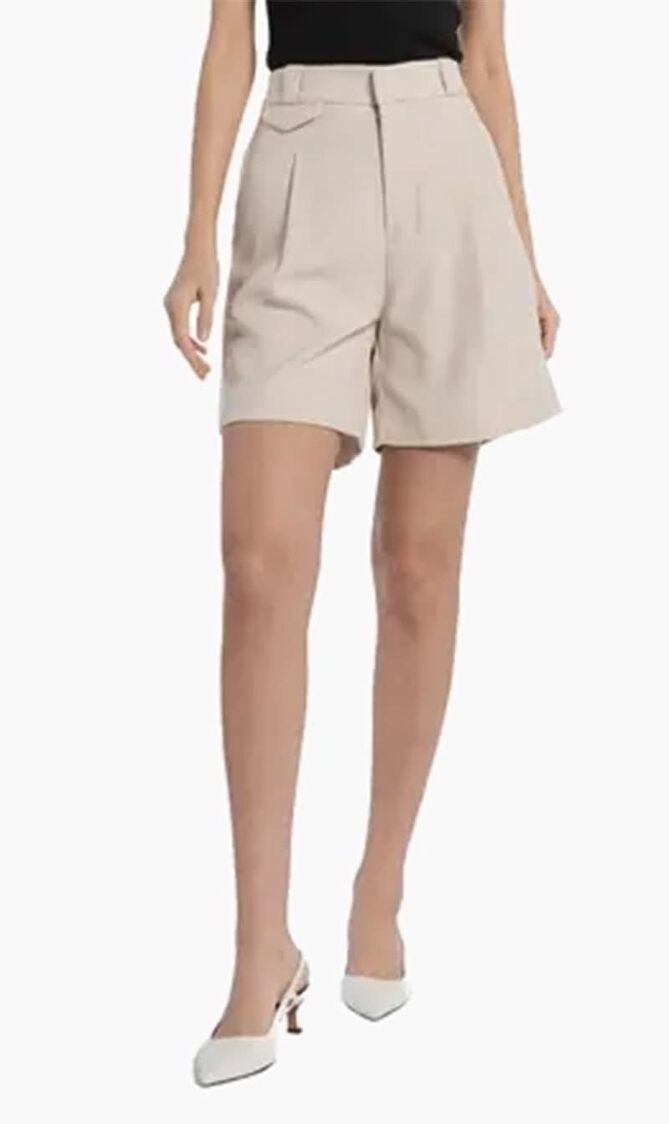 KATHARINE TAILORED SHORT- WHITE