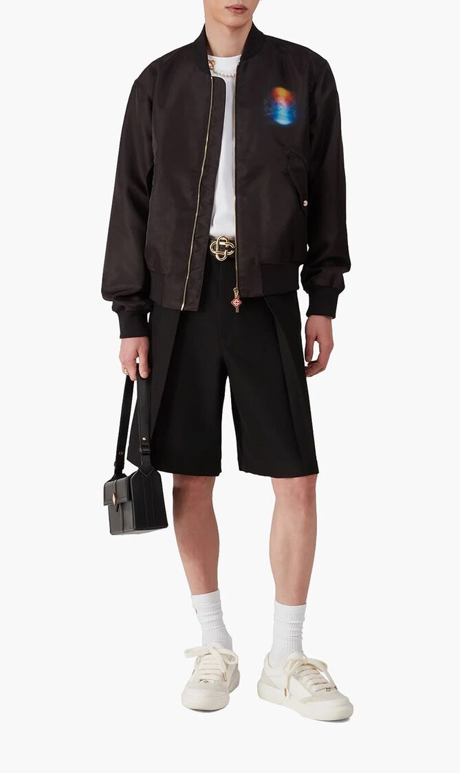 Organza Gradient Bomber Jacket