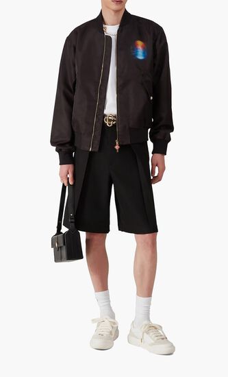 Organza Gradient Bomber Jacket