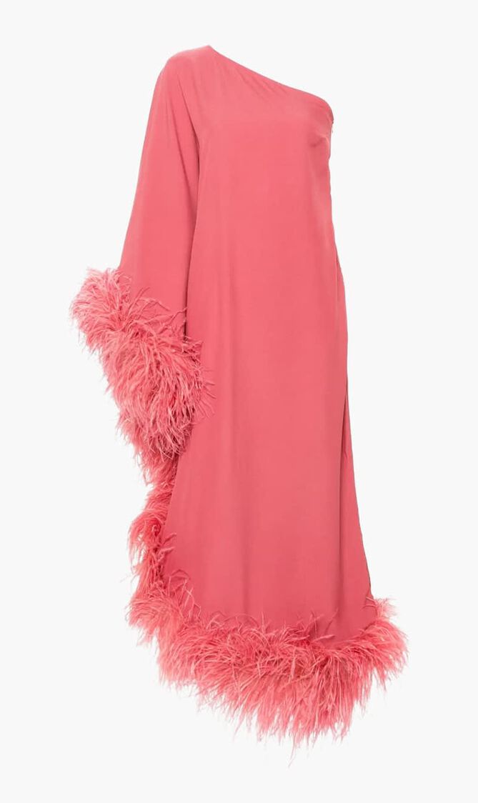 Feather Trim Dress