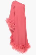 Feather Trim Dress