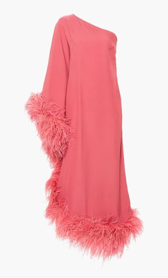 Feather Trim Dress