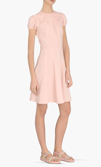 Bow Detail Crepe Dress