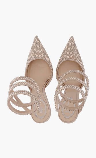 Cleo Gold Pump With Crystals