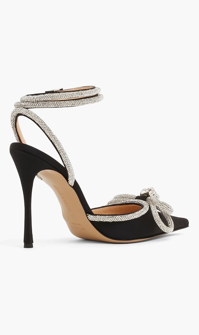 Double Bow Satin Pumps