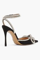 Double Bow Satin Pumps