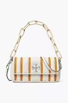 KIRA BOMBE STRIPE SMALL FLAP SHOULDER BAG