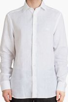 Roma Fit Embroidered Linen Shirt