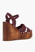 Embossed Wedge Sandals
