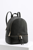 Rhea Zip Black Medium Backpack