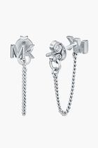 Sterling Logo Chain Earrings