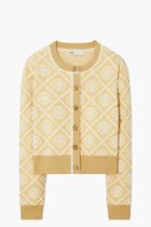 TORY SPORT T MONOGRAM VISCOSE CARDIGAN