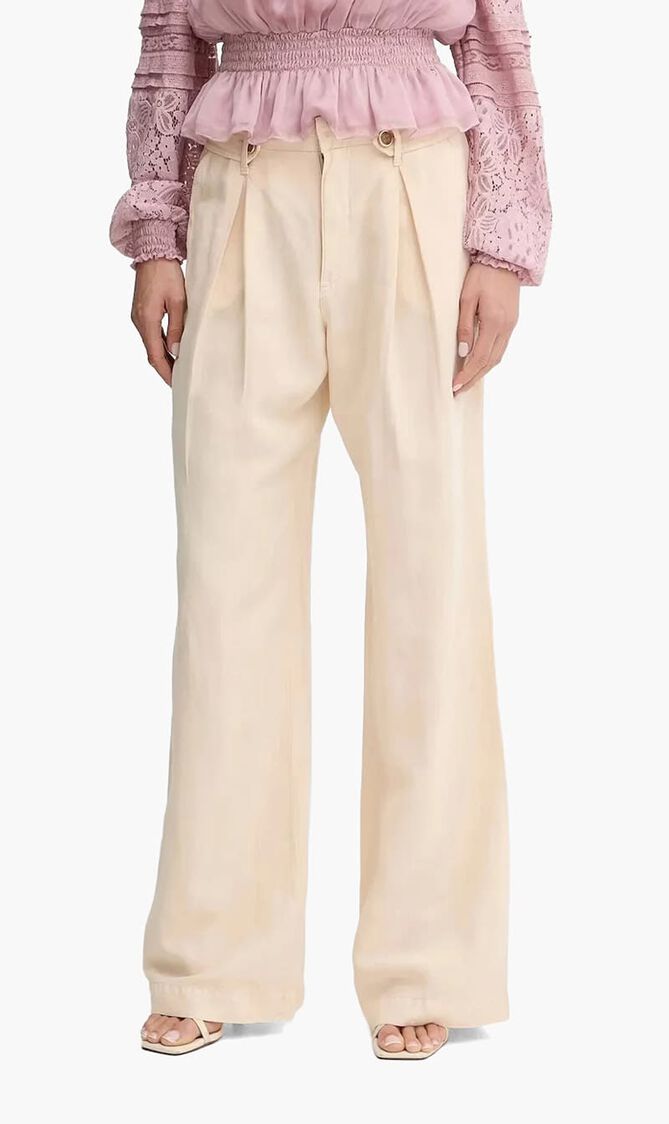 SHAYE WIDE LEG TROUS
