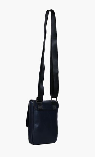 Solid Leather Crossbody Bag