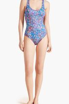 Carapaces Multicolored Cross Back Straps One Piece Swimsuit