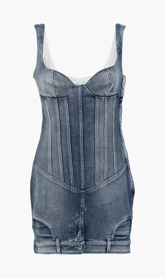 UPSIDE DOWN BUSTIER DRESS EXTREME WASH B