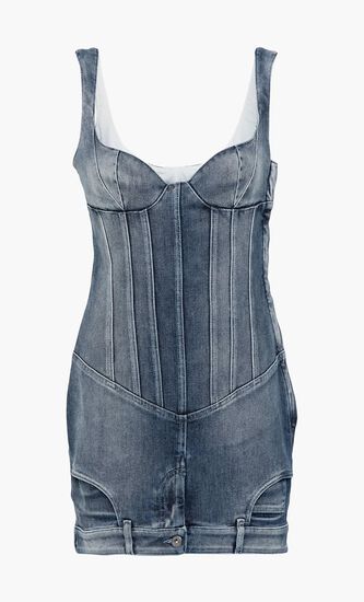 UPSIDE DOWN BUSTIER DRESS EXTREME WASH B