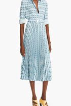 Graphic Print Twill Dress