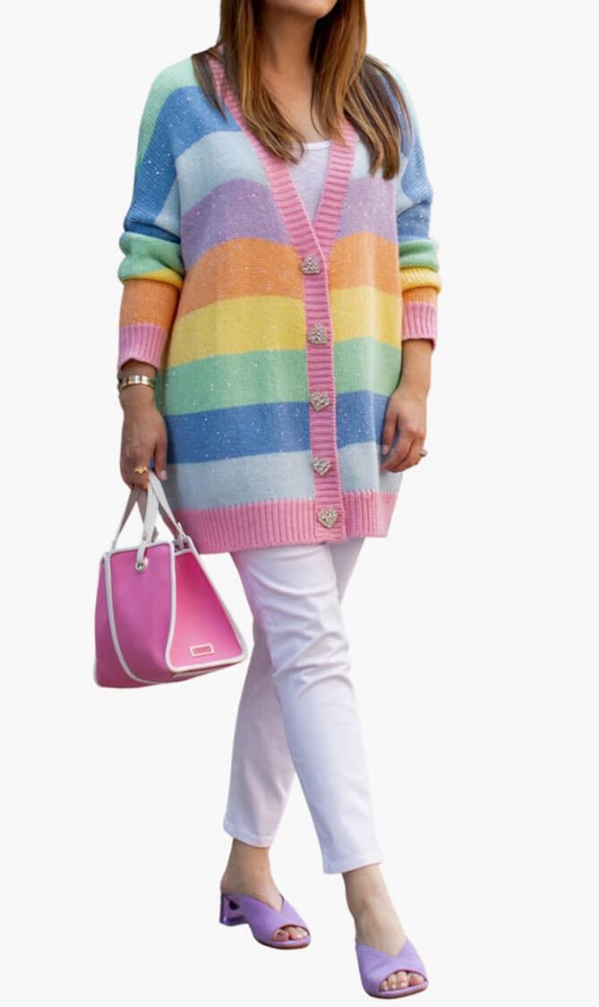 OR1697-MIKA SEQUIN LONGLINE CARDIGAN