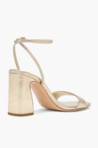 MALIA 90MM CURVED HEEL SIMPLE SANDAL WITH ANKLE STRAP