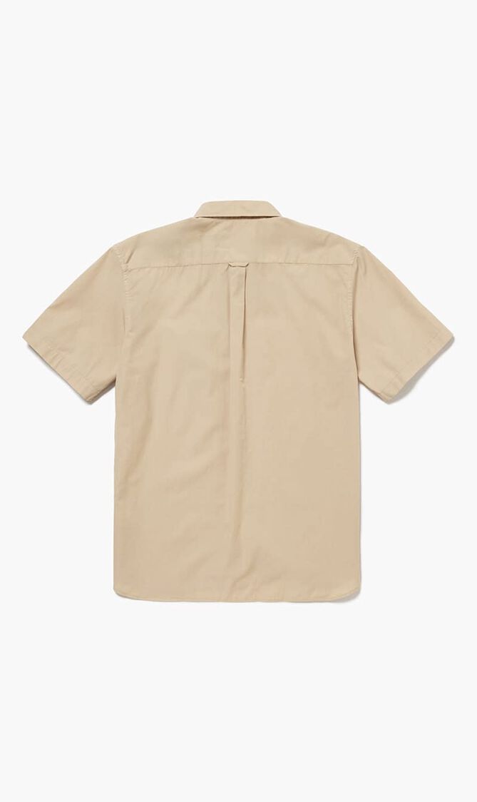 Natural Dye Cotton Poplin Button-Down Shirt
