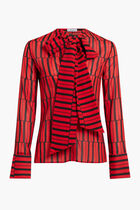 PIANO PRINT GEORGETTE TOP