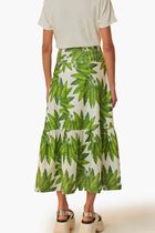 Palm Fan Organic Cotton Maxi Skirt