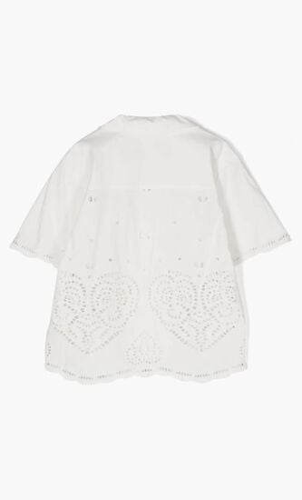 Broderie Anglaise Cotton Shirt