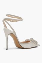 Double Bow Satin Pumps Double Bow Satin Pumps