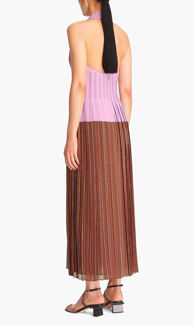 Halter Pleated Dress