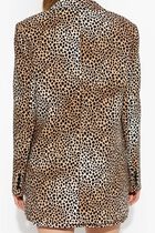 Cheetah Print Stretch Crepe Blazer