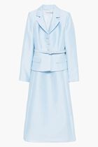 BLUE TAFFETA MIDI DRESS