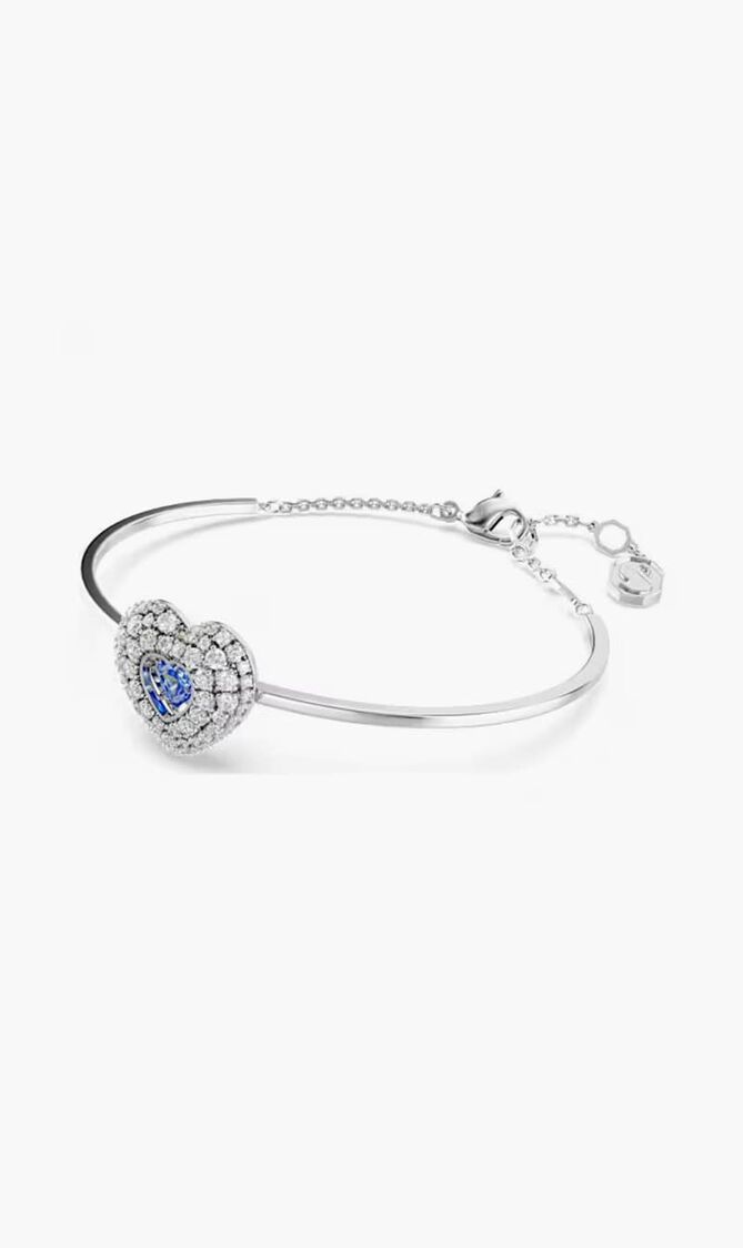 Heart Rhodium Plated Bracelet
