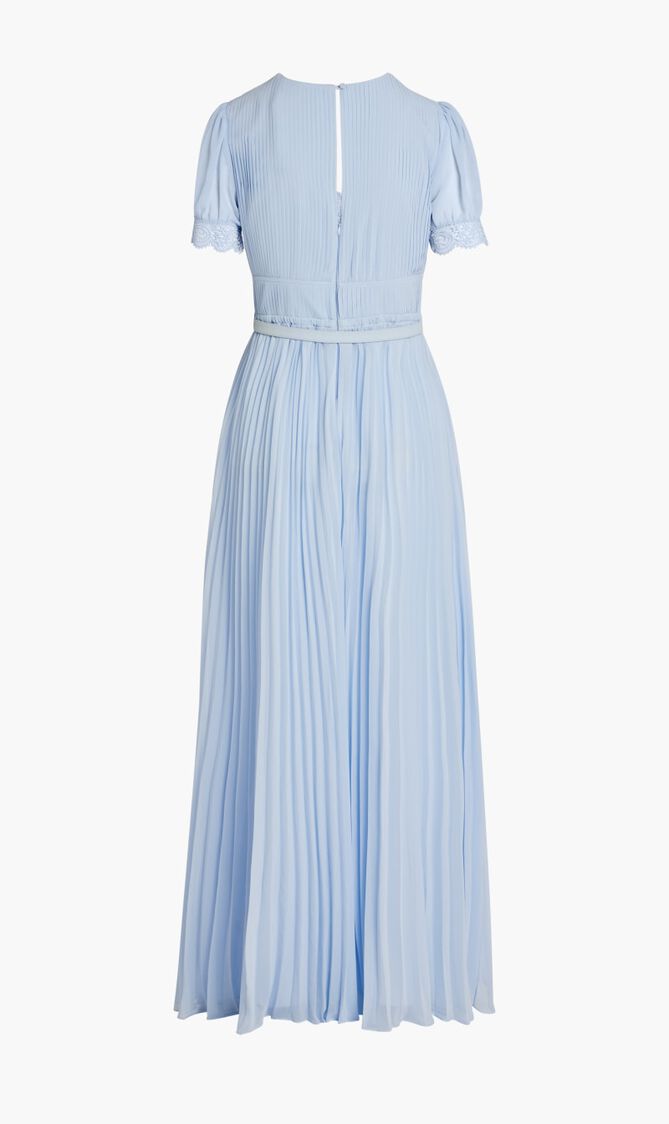 BLUE CHIFFON MAXI DRESS