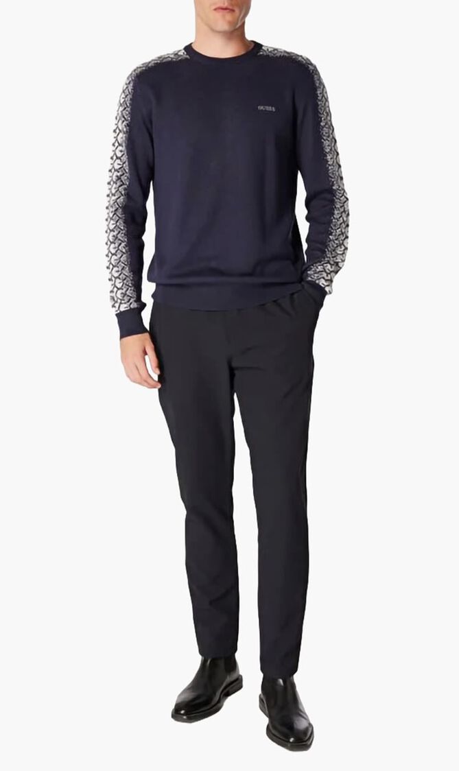 Denzel Cn Ls Jacquard Swtr