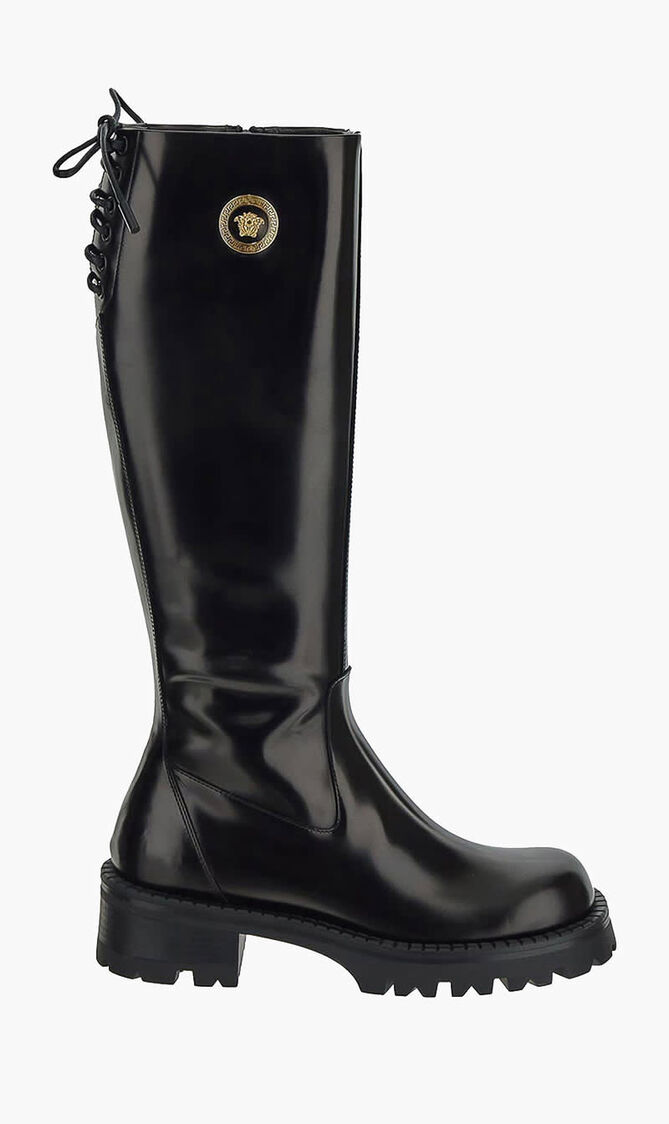 Alia Knee High Patent Leather Boots