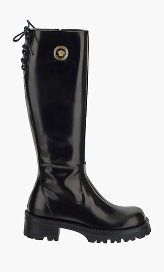 Alia Knee High Patent Leather Boots