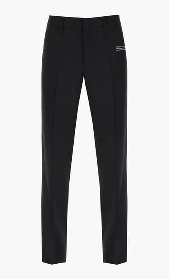 CORP DRILL SLIM PANT BLACK WHITE