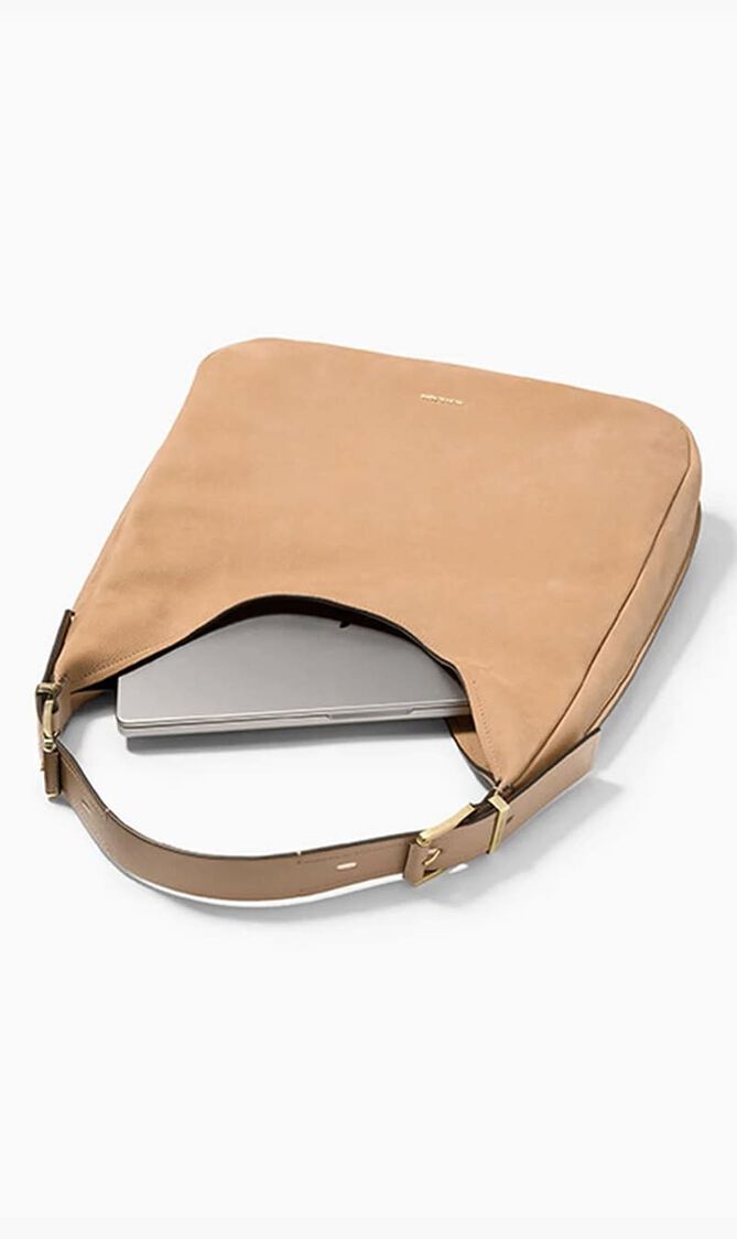 Nolita Large Nubuck Hobo Shoulder Bag