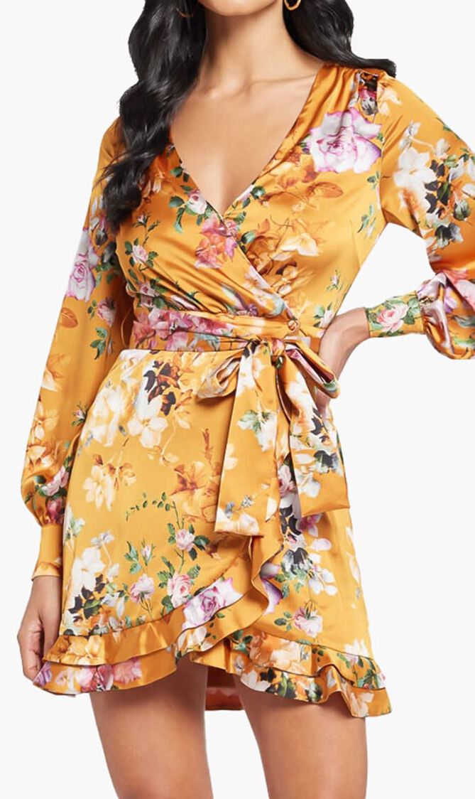 Ethereal Roses Wrap Dress