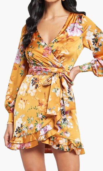 Ethereal Roses Wrap Dress